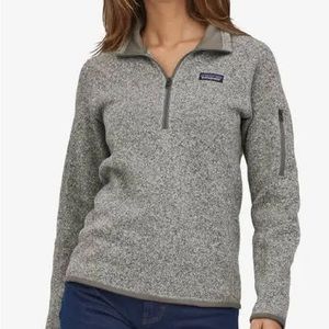 Patagonia grey womens better sweater half zip
